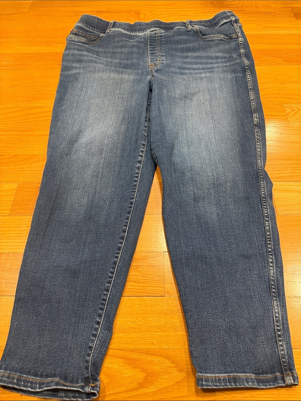 Spanx pull on ankle skinny shaping jeans size 3X.